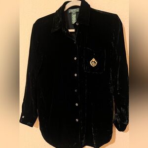 Ralph Lauren Black Velvet Shirt